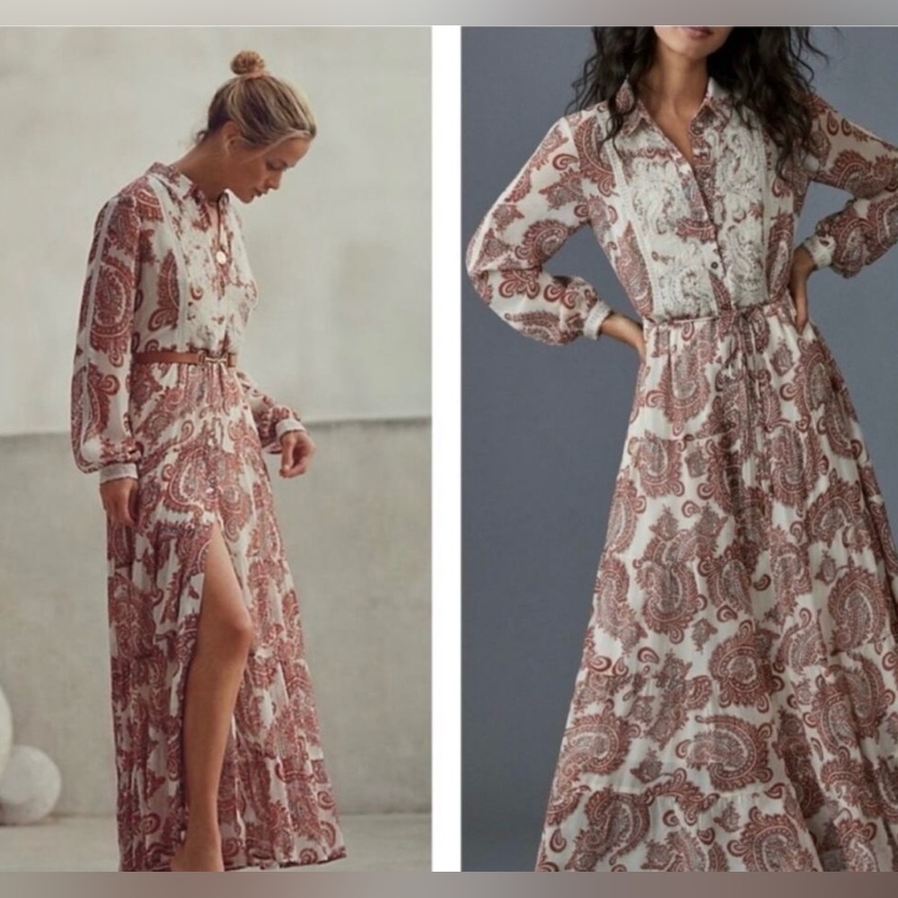 Anthropologie allaire maxi shirtdress